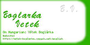 boglarka vetek business card
